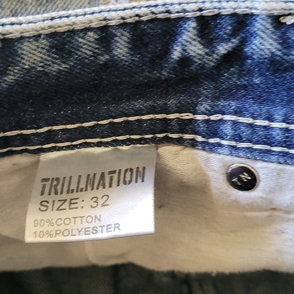 TRILL NATION Distressed shredded Shorts 32 - Picture 10 of 10